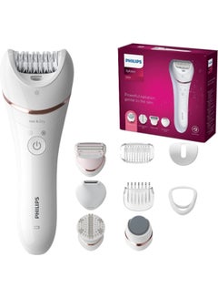 Buy Epilator Series 8000 Wet And Dry Epilator BRE740/11, 2 Years Warranty White in UAE