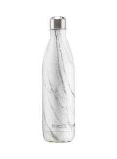 Buy Vacuum Bolt Marble Bottle White 750ml in UAE