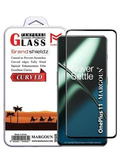 اشتري OnePlus 11 Screen Protector Tempered Glass 9H Anti-Scratch Shatterproof HD Curved Edge to Edge Full Coverage Film 6.7 inch Clear/Black في الامارات