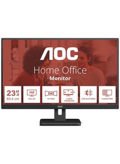 Buy 24 inch Full HD Monitor, USB Hub, HDMI and DisplayPort, Speakers, 3 side frameless, Black, 75Hz, 24E3UM Black in UAE