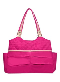 Buy Fashion Diaper Tote Bag With Zipped Pocket - Pink in UAE