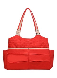 Buy Fashion Diaper Tote Bag With Zipped Pocket - Red in UAE