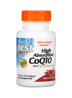 Buy High Absorption Coq10 With Bioperine - 120 Veggie Capsules 100 mg in UAE