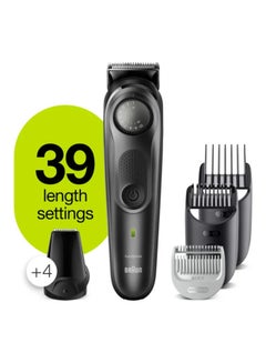 Buy Rechargeable Beard And Hair Trimmer With Precision Dial 7 Attachments 22 x 6.14 x 22cm in UAE