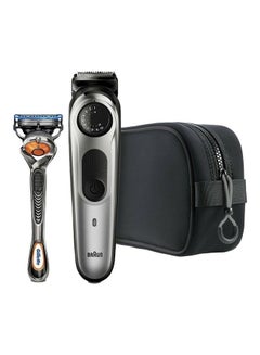 Buy Beard Trimmer Hair Clippers For Men Cordless Rechargeable Detail Head With Gillette Proglide Razor And Travel Bag 13.6 x 5.6 x 25.1cm in UAE