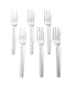 Buy 6 Piece Forks Set - Made Of Stainless Steel - Silverware Flatware - Fork Set - Serves 6 - Design Silver Lyra Silver Lyra 6 Pc Fork in UAE