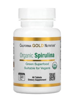 اشتري Organic Spirulina Dietary Supplement - 60 Tablets 500 Mg في السعودية