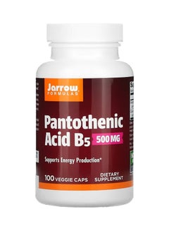 Buy Pantothenic Acid B5 500mg - 100 Veggie Caps in UAE