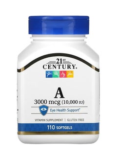 Buy Vitamin A 3000 mcg 10000IU Dietary Supplement - 110 Soft Gels in UAE