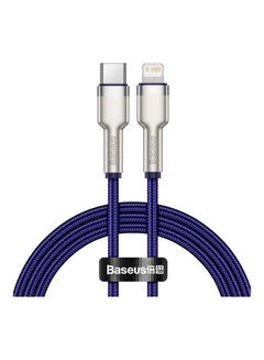 Buy USB C to Lightning Braided Nylon Fast Charging Data Transfer Cable 20W Power Delivery for iPhone 14/ 14 Pro Max/ 13 Pro/13 Pro Max/13/13 mini/ iPad 9/ 12 mini/12/12 Pro and All Lightning Series Silver/Purple in UAE