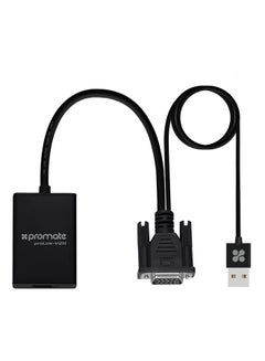 Buy Vga To Hdmi Adaptor Kit With Audio Support Black in UAE