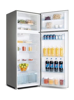 اشتري Double Door Refrigerator 466 Ltrs, No Frost, Recessed Handle, R600a , Led Light, Multi-flow Feature, Adjustable Leg, Vegetable Crisper & Vegetable Crisper Cover, Glass Shelves, Bottle Racks, Egg Tray, Ice Tray, 70 x 69.5 x 185.7 cm NR550NF Silver في الامارات