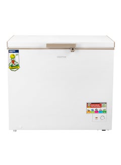 Buy 300L Gross/260L Net Capacity Freestanding Chest Freezer With Compressor Swith Off Function, LED Light, Lock & Key, High-Efficiency Monolithic Foaming, 2 Food Basket, Adjustable Thermostat 350 L 155 W GCF3006WAH White in UAE