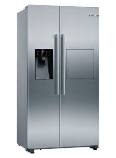 Buy 531L American Side by Side Refrigerator, Ice Dispenser, Vario Inverter, SuperCooling, SuperFreezing KAG93AI30M Grey in UAE