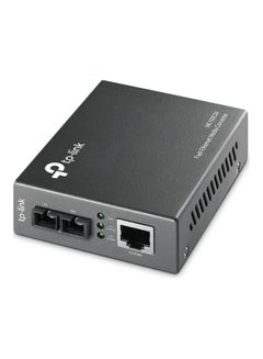 Buy Fast Ethernet SFP to RJ45 Fiber Media Converter | Fiber to Ethernet Converter | 10/100Mbps RJ45 Port to 100Base-FX Multi-Mode Fiber (MC100CM) Black in UAE