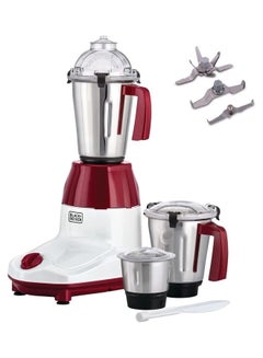 Buy 3-in-1 Multifunctional Mixer Grinder with 3 Jars Set: Blender, Wet & Dry Grinder and a Chutney Jar Years Warranty 750 W MG750-B5 white and red in Saudi Arabia