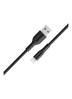 اشتري USB-A to Lightning Cable, Durable 10W USB-A to Lightning Charger with 480 Mbps Data Transfer, 10000 Bend Test and 100 cm Anti-Tangle Silicone Cord for iPhone 14, iPad, AirPods Pro, XCord-Ai. Black في الامارات