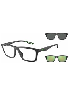 Buy unisex Full-Rimmed Rectangular Frame Clip On Ea4189U 50011W Size 55 Matte Black Demo Lens in UAE