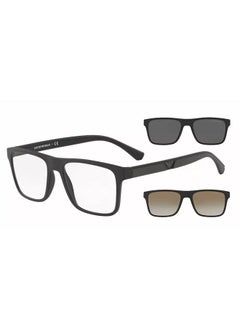 Buy unisex Full-Rimmed Rectangular Frame Clip On Ea4115 58531W Size 54 Matt Black Demo Lens in UAE