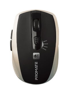 اشتري Promate 1600DPI Silent Mouse, Ergonomic Symmetric 2.4Ghz Cordless Silent Keys Mouse with, Long Battery Life, Optical Sensor, 6 Functional Buttons and Nano Receiver for Mac OS, Windows, Breeze Gold في الامارات