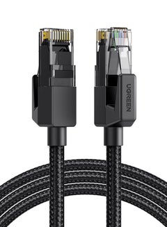 Buy Ethernet Cable Cat 6 Braided Cat6 Gigabit High Speed 1000Mbps Internet Cable RJ45 Shielded Network LAN Cord Compatible with PS5 PS4 Xbox One Smart TV Switch Router Wifi Extender Patch Panel 2M Black in UAE