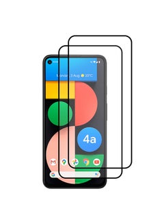 اشتري 2-Piece Super Shieldz 3D Tempered Glass Screen Protector for Google Pixel 4a 5G (6.2 inch) Clear/Black في الامارات