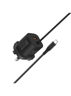 Buy 33W Super Speed Wall Charger With Quick Charge 3.0 & USB-C Power Delivery Black in UAE