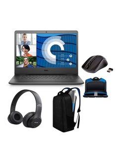 Buy 2023 Latest Vostro 14 3400 With 14-Inch Display,  Intel Celeron N4020 Processor /8 GB RAM/ 256GB SSD/Intel UHD Graphics/Windows 11, Light Weight With Mouse + Laptop Bag + Headphone English Black in UAE