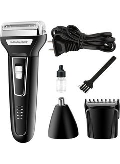 Buy 3 In 1 Twin Blade Reciprocating Three Blades Electric Shaver Black in Egypt