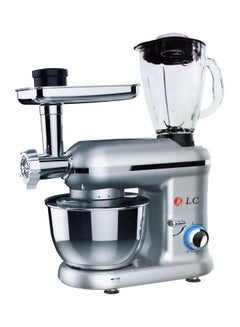 Buy 3-In-1 Stand Mixer With Stainless Steel Bowl Meat Grinder And Blender 4.5 L 800 W DLC-39005BM Silver/Clear in Saudi Arabia