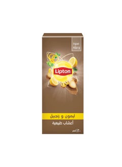 Buy Lipton Herbal Infusion Tea Bags Immunity supporting ingredients, Lemon & Ginger, Naturally Caffeine-free, 20 Tea bags in UAE