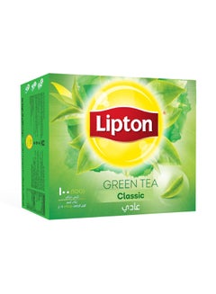 اشتري شاي ليبتون الأخضر إحساس خفيف وطبيعي كلاسيكي مع 100 كيس شاي عبوة من 100 قطعة في الامارات