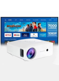 Buy Android 9.0 Tv Led Projector 7000 Lumens/Screen Size Upto 300 Inchnative Res 1080P Full Hd Download Apps Bluetooth Wifi 4K Home Theater Gaming Video PROJ-WO-73-AN White in UAE