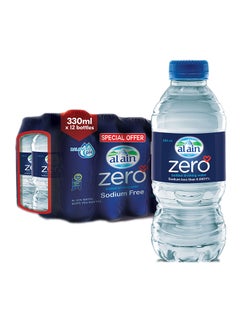 اشتري مياه شرب زيرو خالية من الصوديوم 330ملليلتر عبوة من 12 قطعة في الامارات
