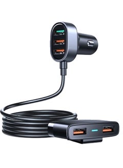 Buy 45W 5 Port USB Car Charger Multiport Universal Black in UAE