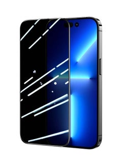 اشتري Privacy Tempered Glass For iPhone 14 Pro Max With Anti-Spy Filter Full Screen Frame Transparent Black في الامارات