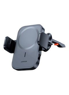 Buy Magnetic Wireless Air Mount Compatible With MagSafe Car Mount Charger For iPhone 14 13 12 Pro Max Plus Mini Auto Clamping Black in UAE