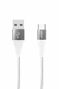 Buy 6FT  Nylon Braided UAB  A to USB C Cable White in Saudi Arabia