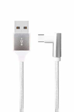 Buy 6FT  Nylon Braided USB A to USB C Cable White in Saudi Arabia