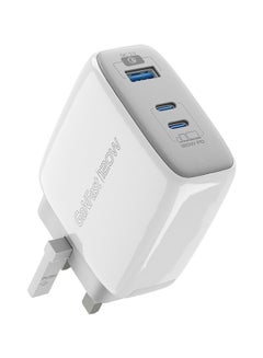 Buy 120W Super-speed GaNFast Charger With Power Delivery & Quick Charge 3.0 White in UAE