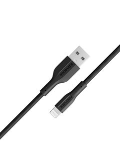Buy USB-A To Lightning Cable Durable 10W With 480 Mbps Data Transfer Black in Saudi Arabia