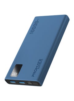 Buy 10000 mAh 10000mAh Compact Smart Charging Power Bank with Dual USB-A & USB-C Output 10W Blue in Saudi Arabia