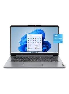 Buy Ideapad 1i Laptop With 14-Inch Display, Pentium N5030 Processor/4GB RAM/128GB EMMC/Integrated Graphics/Windows 11 Home English Cloud Grey in UAE