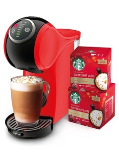 Buy Dolce Gusto Genio S Plus coffee maker and Toffee Nut Latte Bundle 0.8 L 1400.0 W EDG315.R Red in Egypt