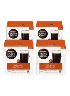 Buy Dolce Gusto Espresso Intenso Coffee 64 Capsules 50ml Pack of 4 in Egypt