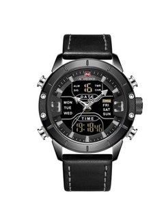 Buy Men's Leather Analog/Digital Wrist Watch NF9153L in Saudi Arabia