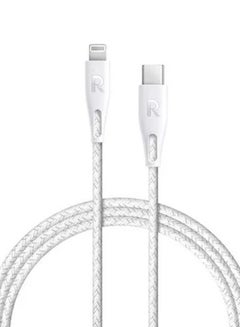 Buy Nylon Type-C To Lightning Charging Cable 1.2M White in Saudi Arabia