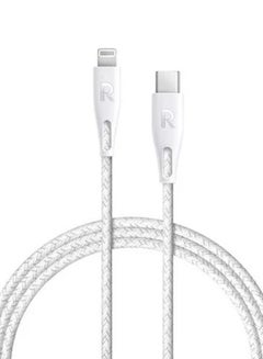 اشتري Nylon Type-C To Lightning Charging Cable 1.2M White في السعودية