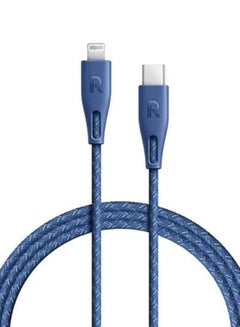 Buy Nylon Type-C To Lightning Charging Cable 1.2M Blue in Saudi Arabia