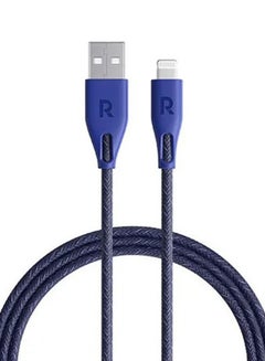 Buy Nylon USB-A To Lightning Cable 3M Blue in Saudi Arabia